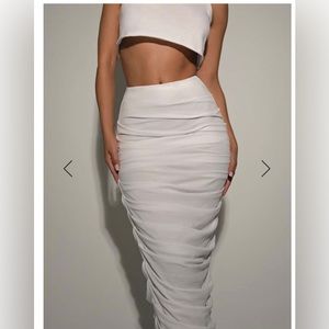 Pleated for U maxi skirt